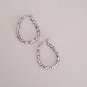 14k gold hoops white gold